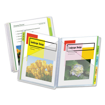 C-Line® 10-pocket Poly Portfolio With Write-on Tabs, 8.5 X 11, Clear-clear freeshipping - TVN Wholesale